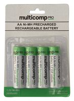 MP001182 - AA 2.45Ah Pre-Charged NiMH Rechargeable Batteries, 4 Pack