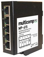 MP-615 - 5 Port Hardened Industrial Unmanaged Gigabit Switch, DIN Mountable
