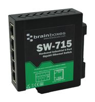 SW-715 - 5 Port Hardened Industrial Unmanaged Gigabit Ethernet Switch, DIN Mountable