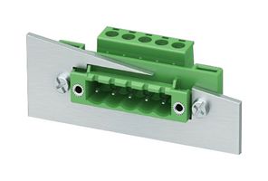 1098052 - Terminal Block, Feed-Thru, Plug, 5.08 mm, 4 Ways, 12 A, 320 V, Panel Mount Right Angle