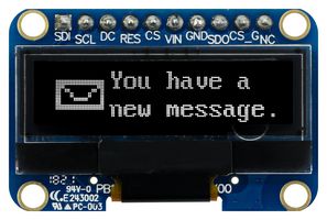 MDOB128032HV-WS - OLED Graphic Display Module, 128 x 32, White on Black, 3V, SPI, Passive Matrix