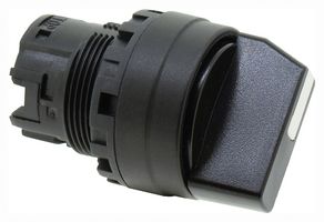 YW1S-2 - Maintained 2 Position Knob Switch Selector, Black, 22mm