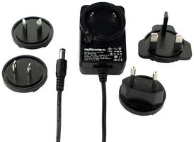 MP007767 - AC/DC Interchangeable Power Supply, 9V DC, 1.33A, 12W, 2.1mm DC Plug