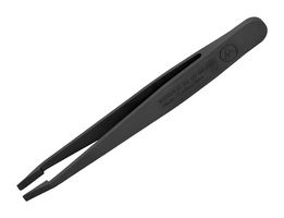 92 09 04 ESD - 115mm ESD Carbon fibre Reinforced Plastic Tweezers, Straight Flat Tips