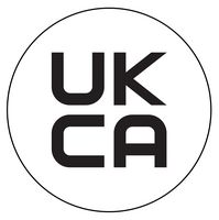 MP008139 - UKCA Conformity Labels, 15mm Dia., Black on White, 100 Labels