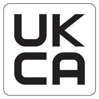 MP008141 - UKCA Conformity Labels, 22mm Dia., Black on White, 100 Labels