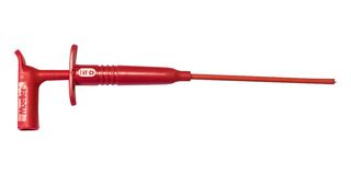 BU-20433-2 - Long Flexible Rubber-Coated Wire Grabber, Right-Angled, 1kV, 1A, Red