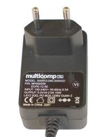 MP009259 - Euro Plug AC/DC Power Supply, 5V DC, 2A, 12W, 2.1mm DC Plug