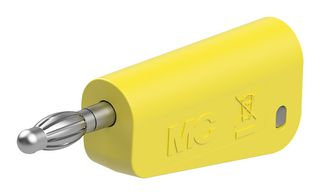 64.1040-24 - 4mm Plug, Yell/Grey, 19A, Screw, Nickel