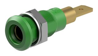 64.3040-25 - 4mm Socket, Metal, Green, 25A, QC