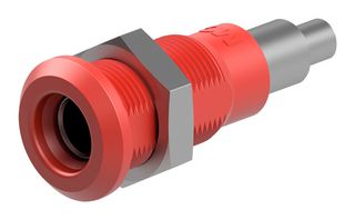 64.3042-22 - 4mm Banana Socket, Panel Mount, 60V DC, 25A, Red