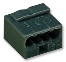 243-204 - 4 Way Micro Push Wire Terminal Block, Dark Grey