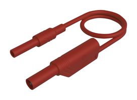 934040101 - Stackable 4mm Banana Plug Test Lead, 1kV, 32A, 250mm, Red