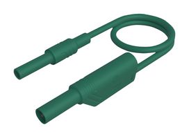934041104 - Stackable 4mm Banana Plug Test Lead, 1kV, 32A, 500mm, Green