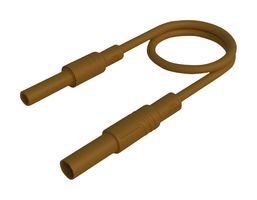 934046105 - 4mm Banana Plug Test Lead, 1kV, 32A, 1m, Brown