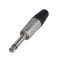 RP2C - 6.35mm 1/4" Mono Jack Plug,  Nickel, Tin Plated Contacts