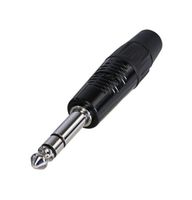 RP3C-BAG - 6.35mm 1/4" Stereo Jack Plug, Nickel, Tin Plated Contatcs