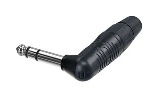RP3RC-BAG - 6.35mm 1/4" Stereo Jack Plug, Nickel, 90 Degree, Tin Plated Contatcs