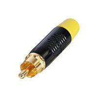 RF2C-B-4 - RCA Phono Plug, Black, Yellow