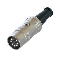 NYS323 - DIN Connector, Male, 7 Pin, 5mm Cable, Ag
