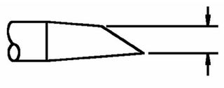 1124-0033-P1 - Angled MiniWave Tip Cartridge, 3.3mm
