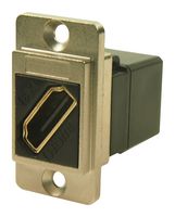CP30788M - Dual Slim 8K HDMI Socket to 8K HDMI Socket Feedthrough Connector, Nickel Metal, CSK Holes