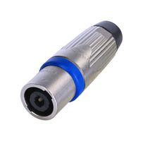 NLT4MXX - 4 Pole Inline Speakon Plug, STX, Silver