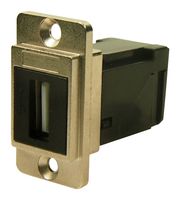 CP30754M - Dual Entry Slim USB 2.0 Type A Socket to USB 2.0 Type A Right Angle Socket, Nickel Frame, CSK Holes