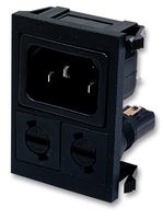 BZV03/Z0000/04 - Twin IEC Inlet, Fused, 10A, 250V AC