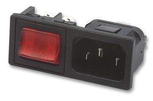 BZM27/Z0000/59B - IEC Inlet, Red Switch
