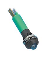 190A1351 - LED, M8, 24V dc, Black Chrome, Green