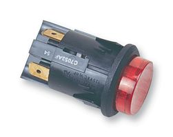 C7053AFNAA - Push Button Switch, Red Illuminated, DPST, 25mm