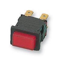 H8353ABBLK/RED - Switch, Push, DPST, Latching, Red Illuminated