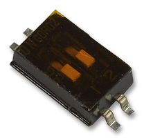 GDH02S04 - DIP / SIP Switch, 2 Circuits, Slide, SMD / Surface Mount, SPST, 24 VDC, 25 mA