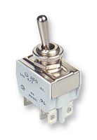 641H/2 - Toggle Switch, Metal Lever, DPST, OFF-ON, 15A