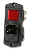 BVA01/Z0000/11 - Inlet, IEC, DP, Red, Illuminated
