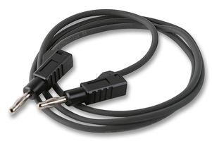 76-009 - 12A Black 4mm Plug to Plug Test Lead - 1m