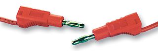 76-008 - 12A Red 4mm Plug to Plug Test Lead - 1m
