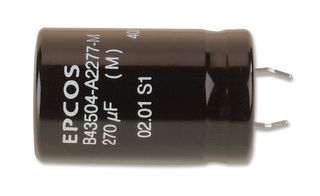 B43504A2227M - Electrolytic Capacitor, 220 µF, 250 V, ± 20%, Quick Connect, Snap-In, 3000 hours @ 105°C
