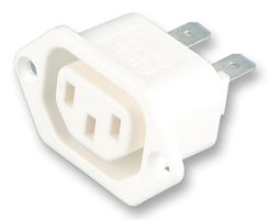 PX0675/63/WH - IEC C13 Outlet, Flange Fix, White