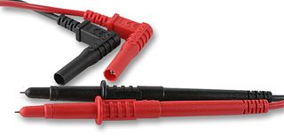 129246 - 4mm Right Angle Banana Plug to Probe Test Leads - Pack of 2