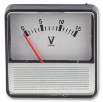 SD506/0-15V - Analogue Panel Meter, DC Voltage 0V to 15V, Moving Iron