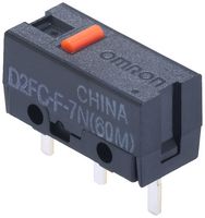 D2FC-F-7N(60M)(STD) - Ultra Subminiature Pin Plunger, SPST-No, 6V, 1mA