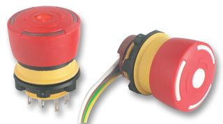 84-5031.2B40 - Emergency Stop Push Button Switch, SPST 1NO, DPST 1NC, 3A, 250V AC