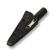 MA1 BLACK - 8A 2mm Crocodile Clips - Black Pack of 5