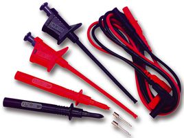 76-081 - 12A 4mm Test Lead Set with Probes and Pincer Clips