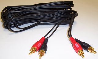 PSG00239 - 2x Phono (RCA) Male to 2x Phono Male Lead, 10m Black