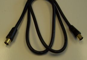 PSG00630 - TV Aerial Coaxial Lead, Male to Male, 1m Black