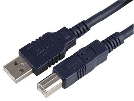 FC-02-1.5M - Heavy Duty USB 2.0 A Male to USB 2.0 B Male Lead, 1.5m Black