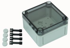 111-003 - IP66 Polystyrene Enclosure with Transparent Lid - 94x94x57mm